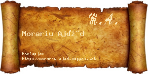 Morariu Ajád névjegykártya
